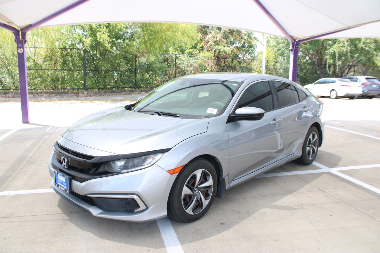 Lunar Silver 2020 Honda Civic Sedan Front-Wheel Drive Continuously Variable Transmission