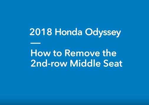 How to remove 2nd row center seat from Honda Odyssey