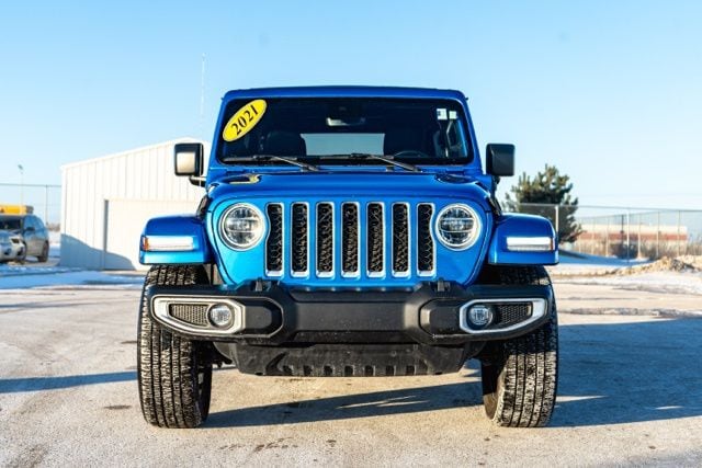 Used 2021 Jeep Wrangler Unlimited Sahara 4XE with VIN 1C4JJXP62MW643666 for sale in Sturtevant, WI