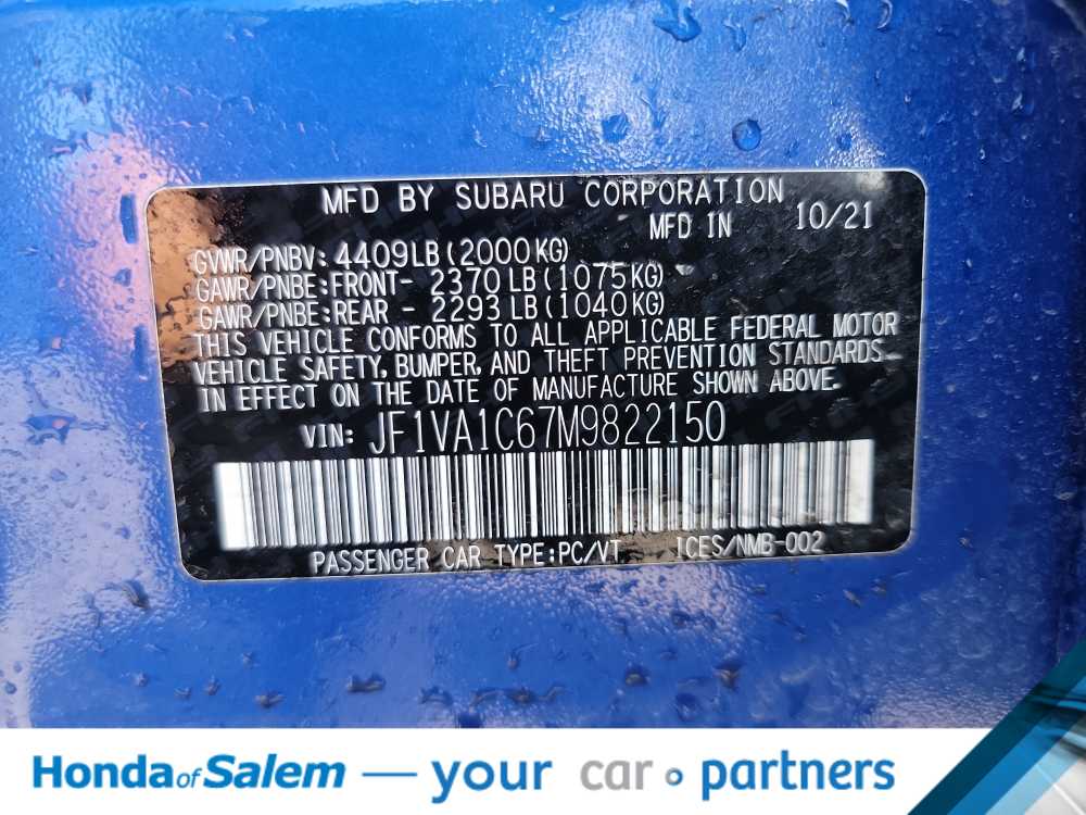Thumbnail: 2021 Subaru WRX - 21