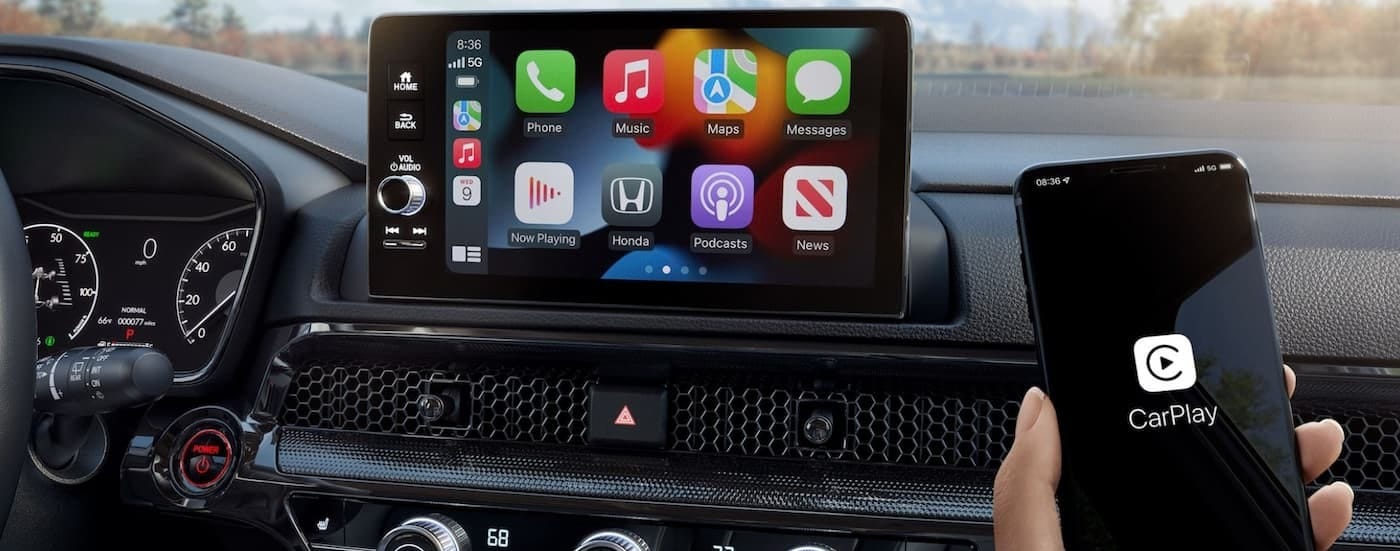 Close-up of the infotainment screen in a 2025 Honda CR-V for sale near Taylor.