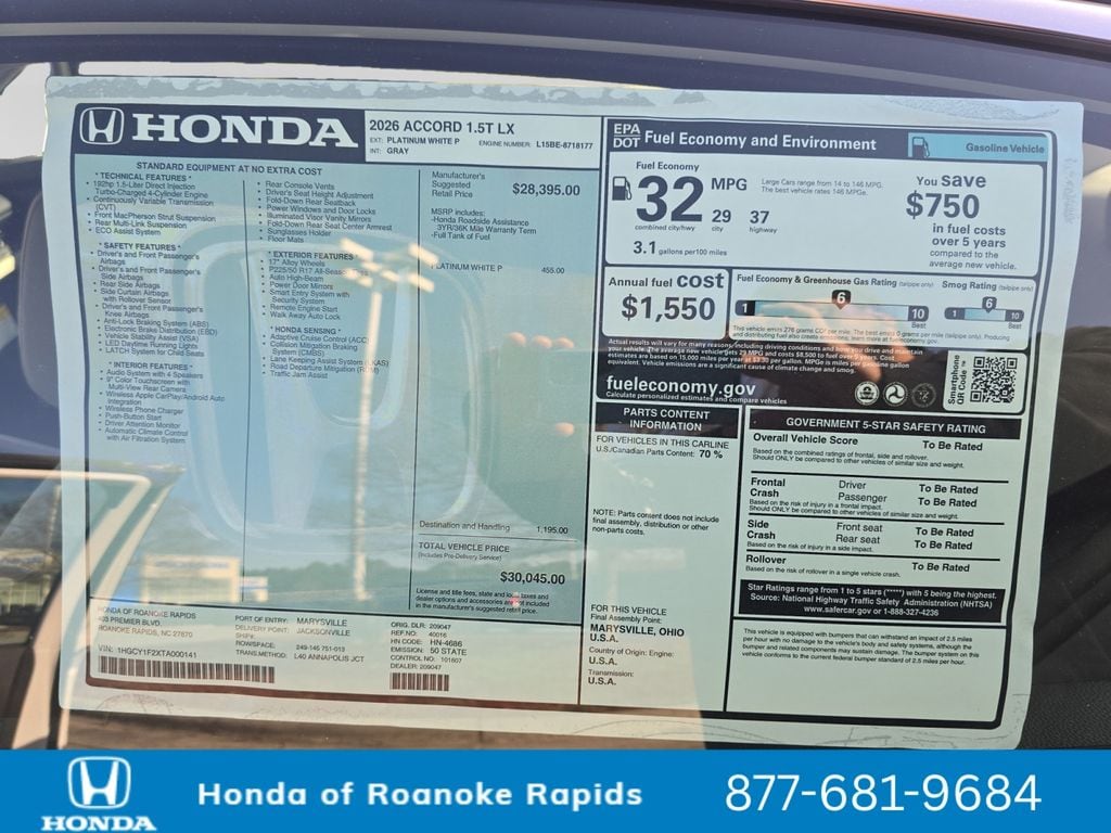 2026 Honda Accord LX - Photo 25