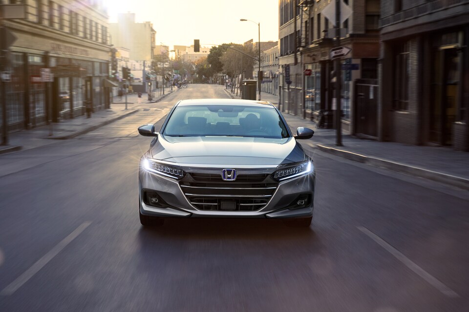 2021 Honda Accord Used Driving Down Street in City