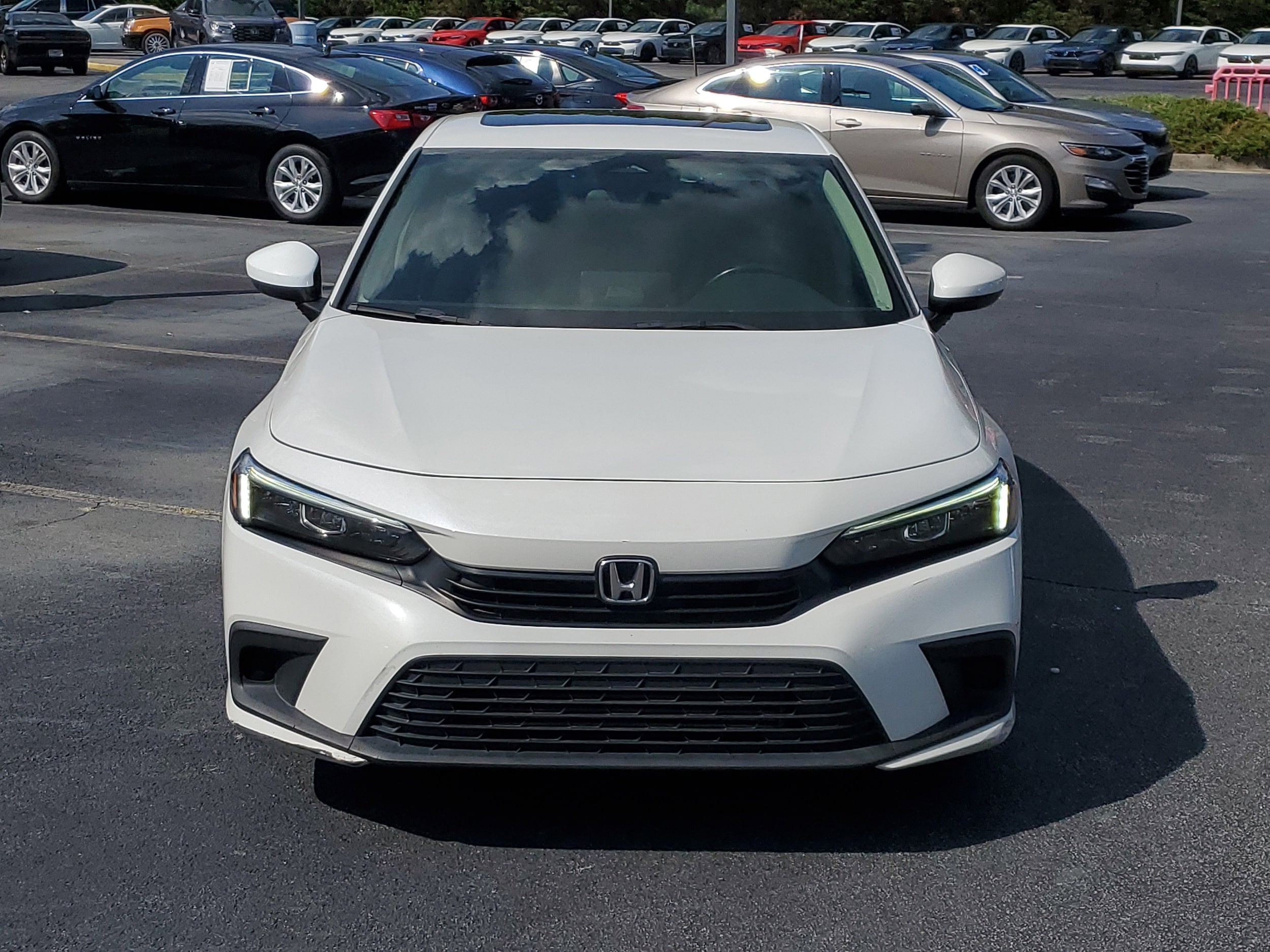 Used 2022 Honda Civic EX with VIN 2HGFE1F78NH321259 for sale in Morrow, GA