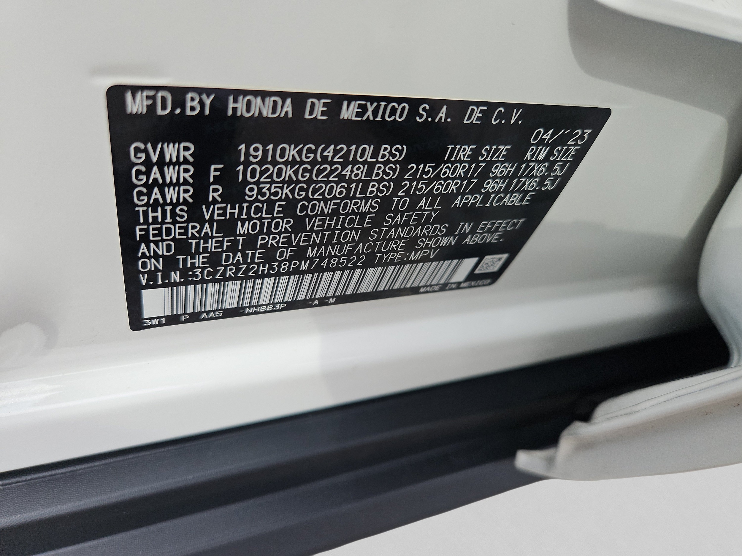 2023 Honda HR-V LX - Photo 7