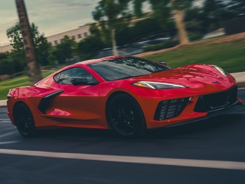 2026 Chevrolet Corvette Stingray driving on a road