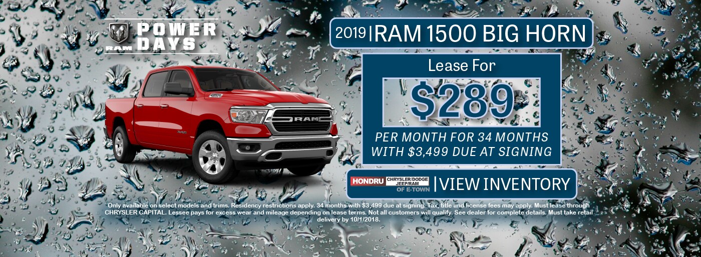 Elizabethtown's Hondru Chrysler, Dodge, Jeep, Ram of ETown New 2018