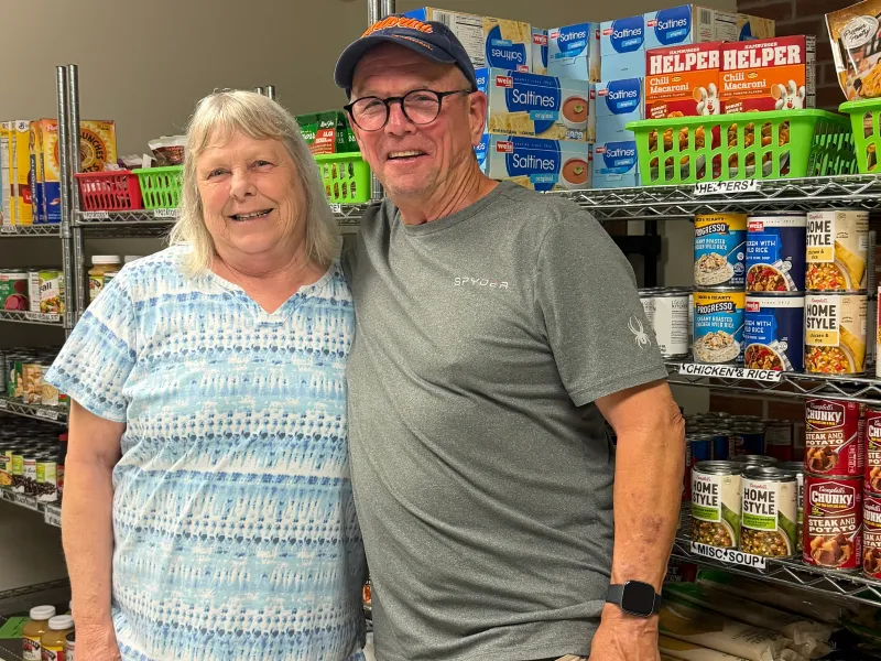 Food Pantry Board Members Cindy Swisher & Pete Coleman