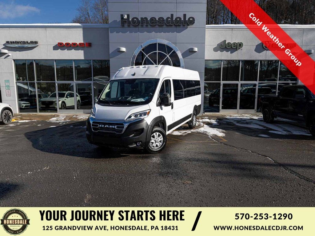 New 2026 Ram ProMaster PROMASTER 3500 SLT+ WINDOW VAN HIGH ROOF 159' WB E Cargo Van