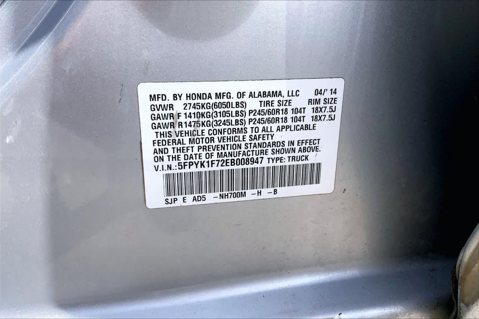 Thumbnail: 2014 Honda Ridgeline - 20