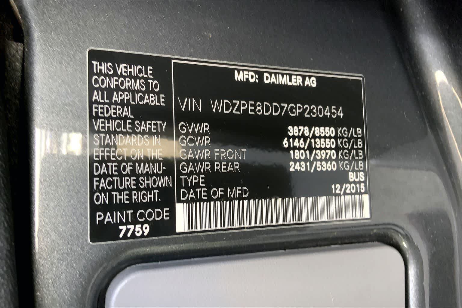 Thumbnail: 2016 Mercedes-Benz Sprinter - 20