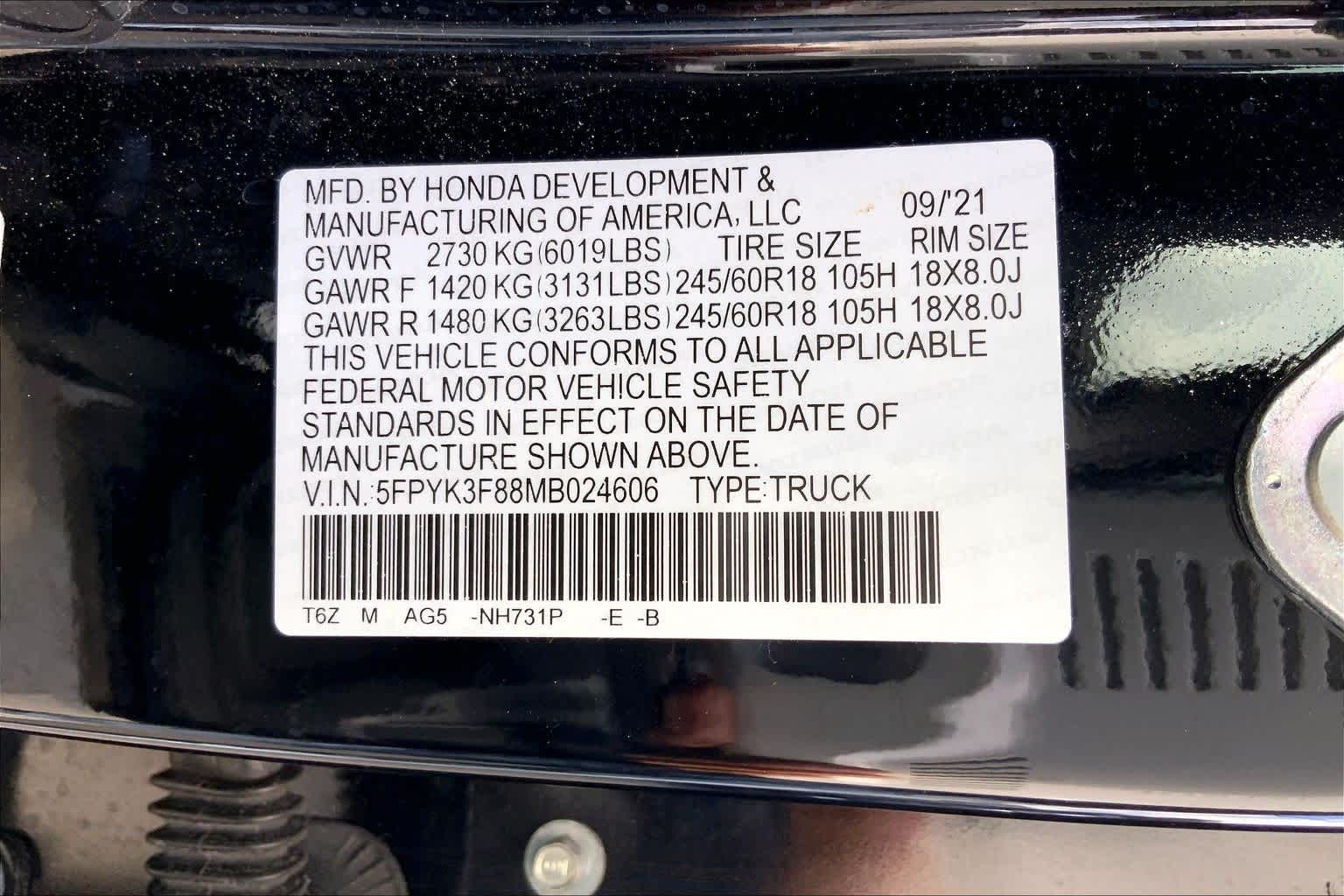 Thumbnail: 2021 Honda Ridgeline - 20