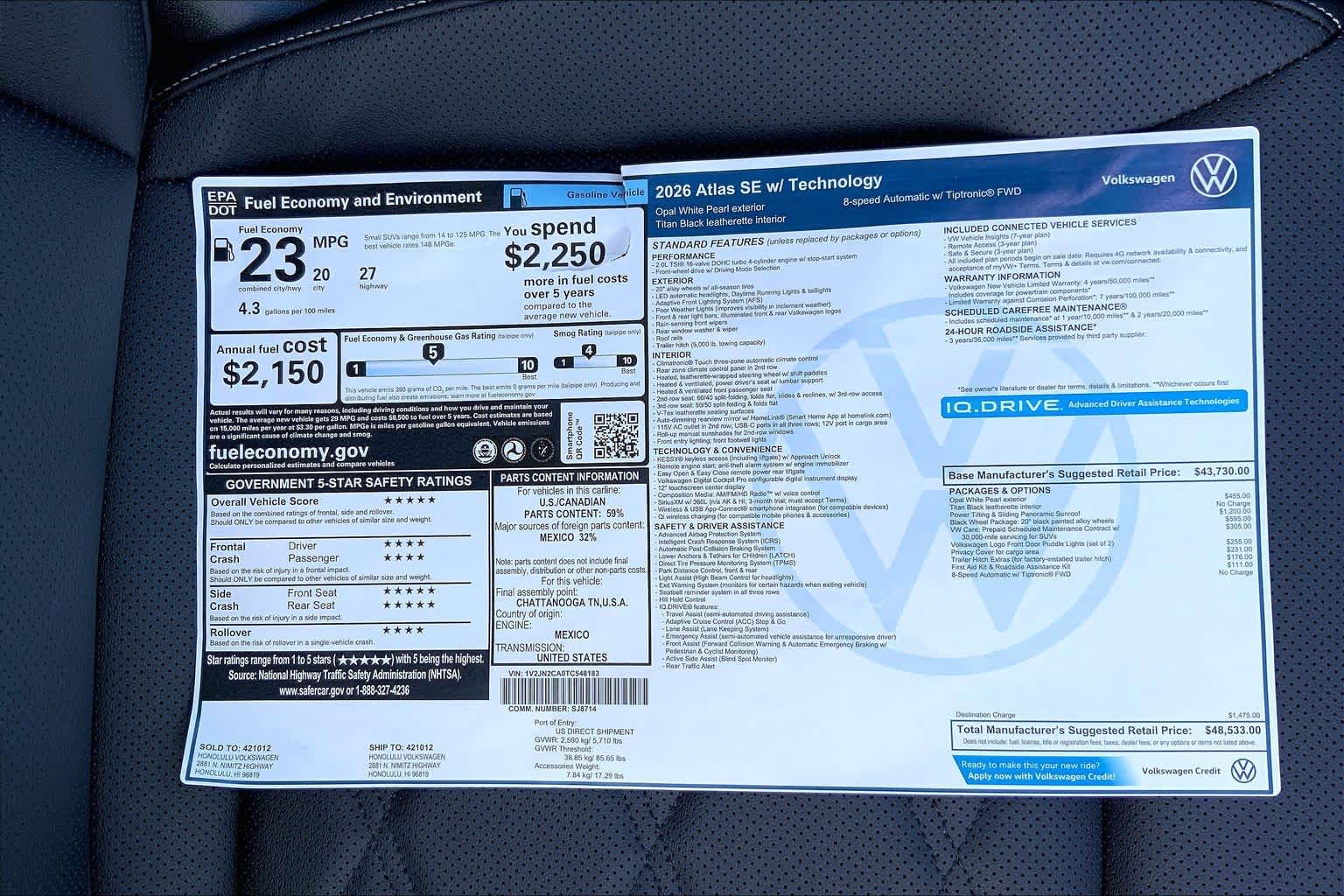 Thumbnail: 2026 Volkswagen Atlas - 23