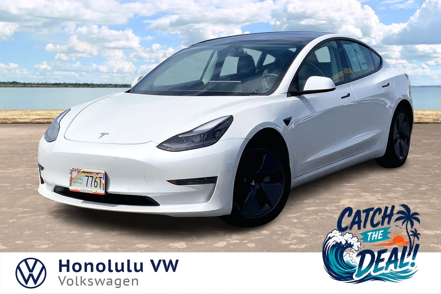 Used 2021 Tesla Model 3 Base with VIN 5YJ3E1EA9MF907830 for sale in Honolulu, HI