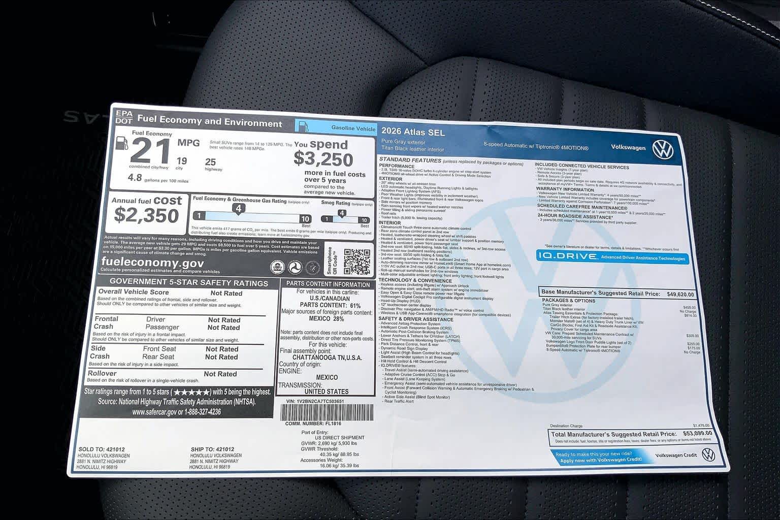 2026 Volkswagen Atlas SEL - Photo 23