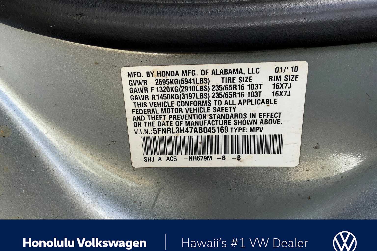 Thumbnail: 2010 Honda Odyssey - 19