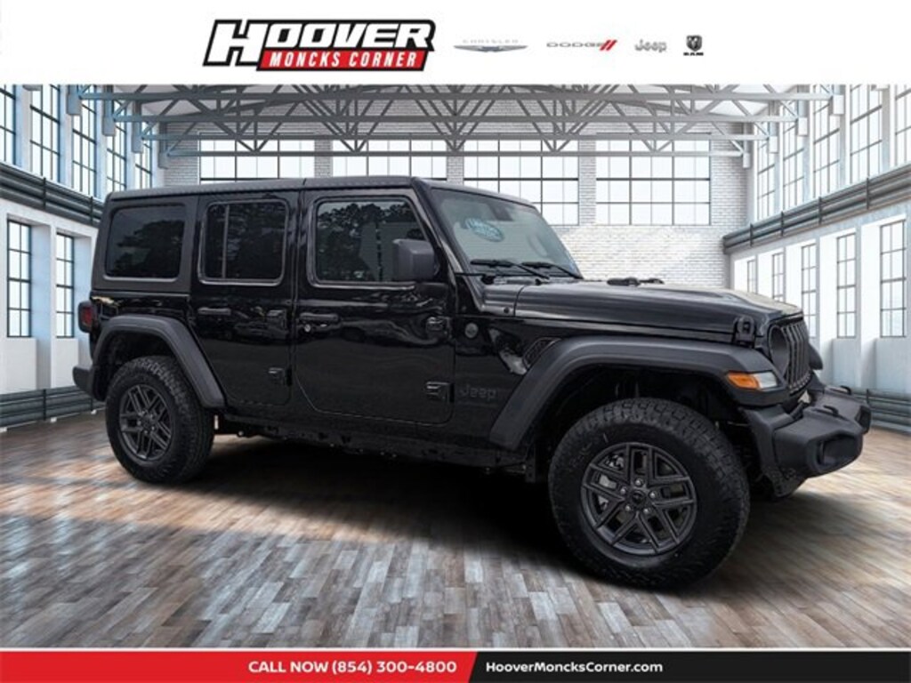 Used Black Clearcoat 2024 Jeep Wrangler Sport S For Sale in Moncks