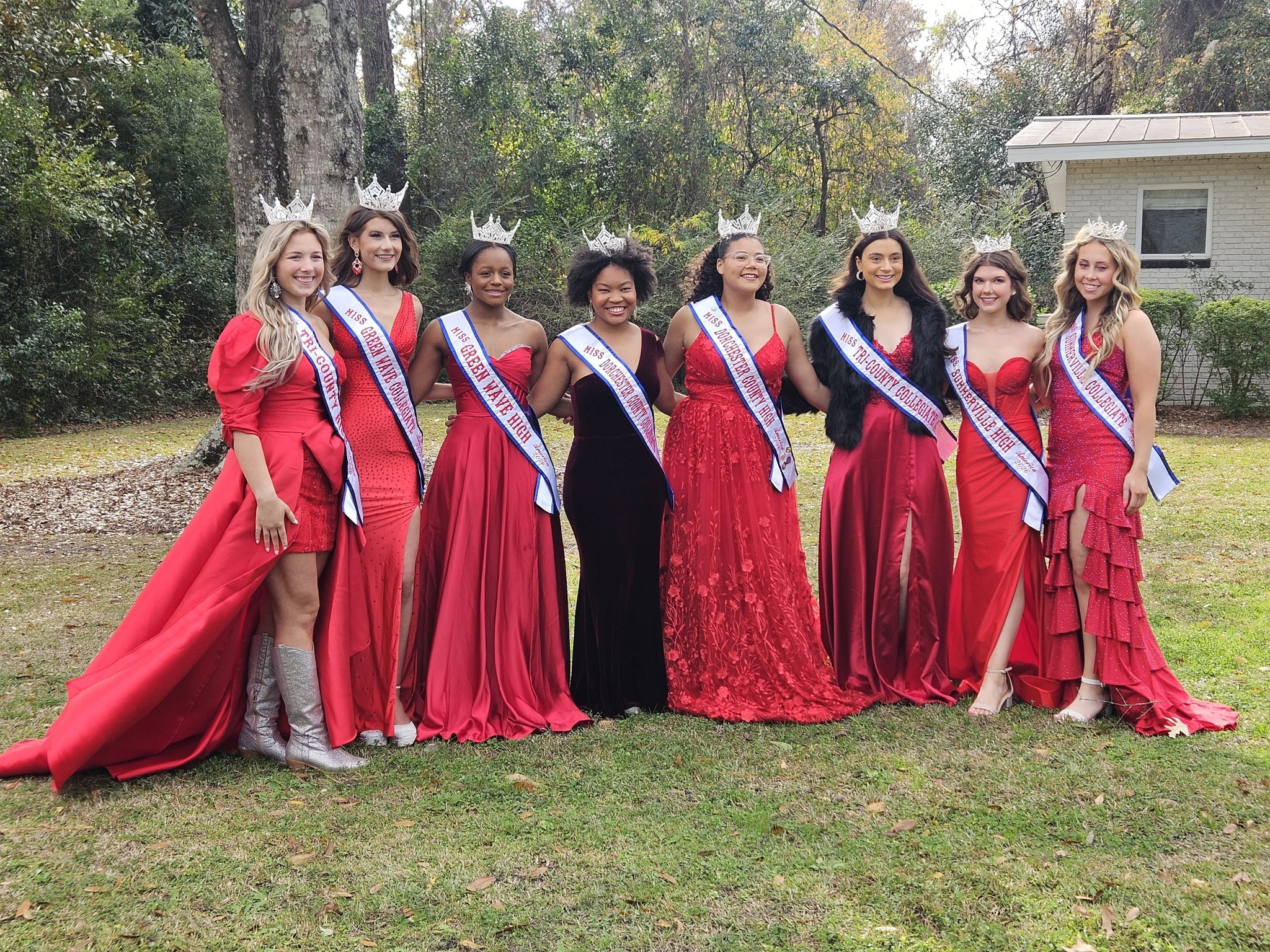 Pageant queens at Summerville Christmas Parade