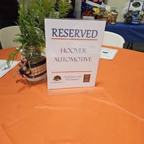 Reserved Hoover Automotive table