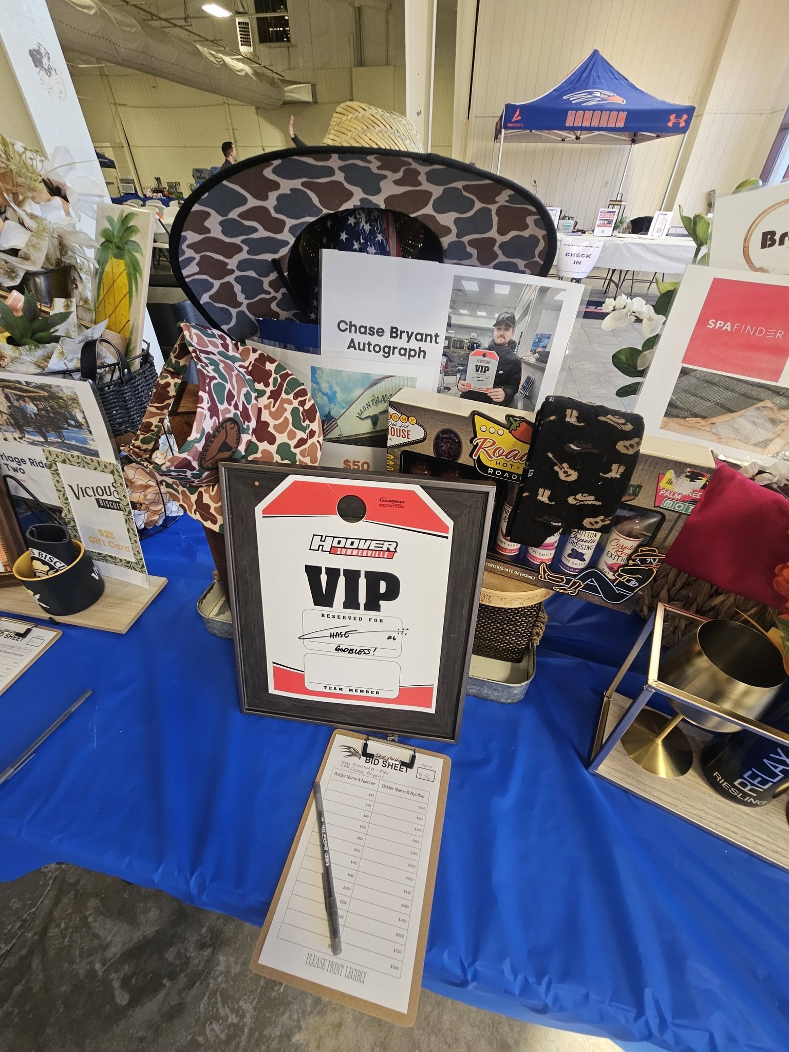 VIP auction table at Oyster Roast