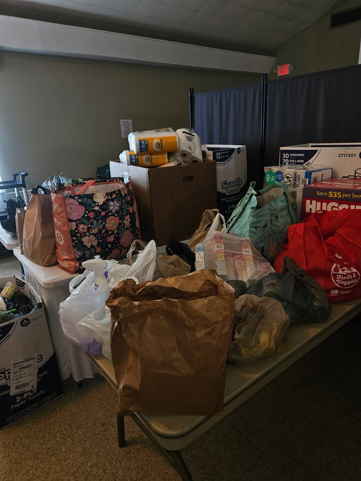 Food drive donations at St Pauls Anglican Church