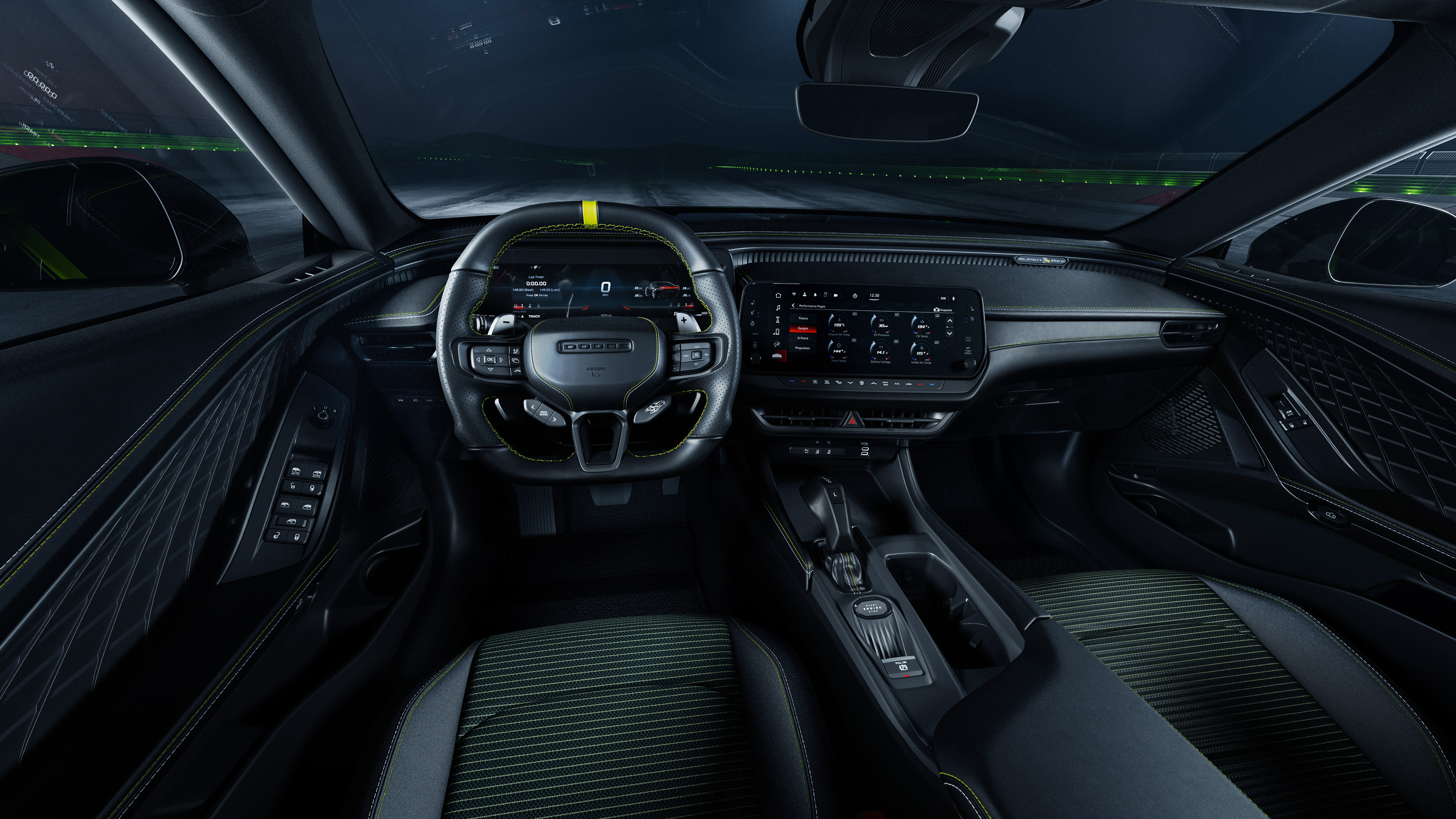 2027 Dodge Charger Super Bee interior with performance seats