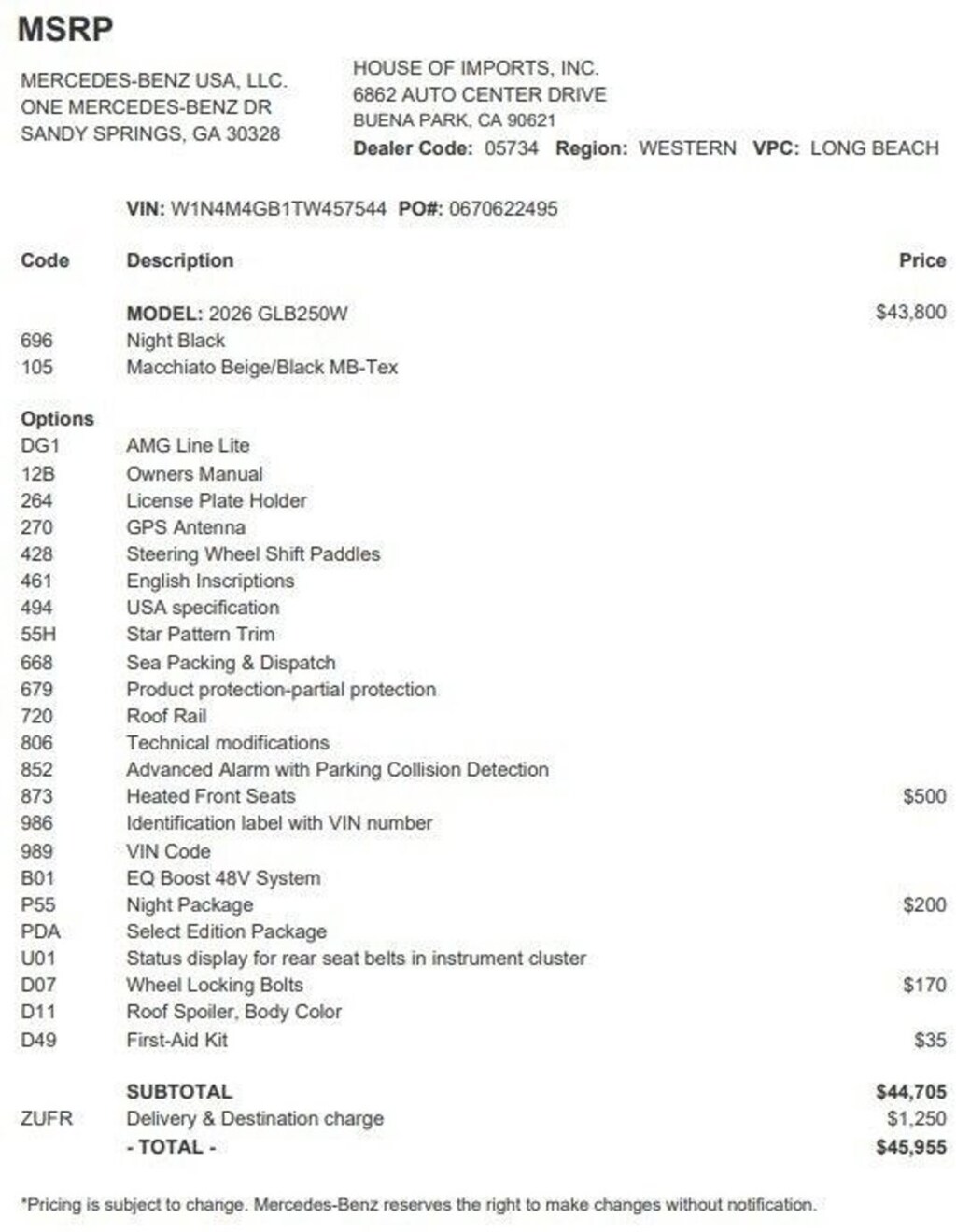 Used 2026 Mercedes-Benz GLB SUV