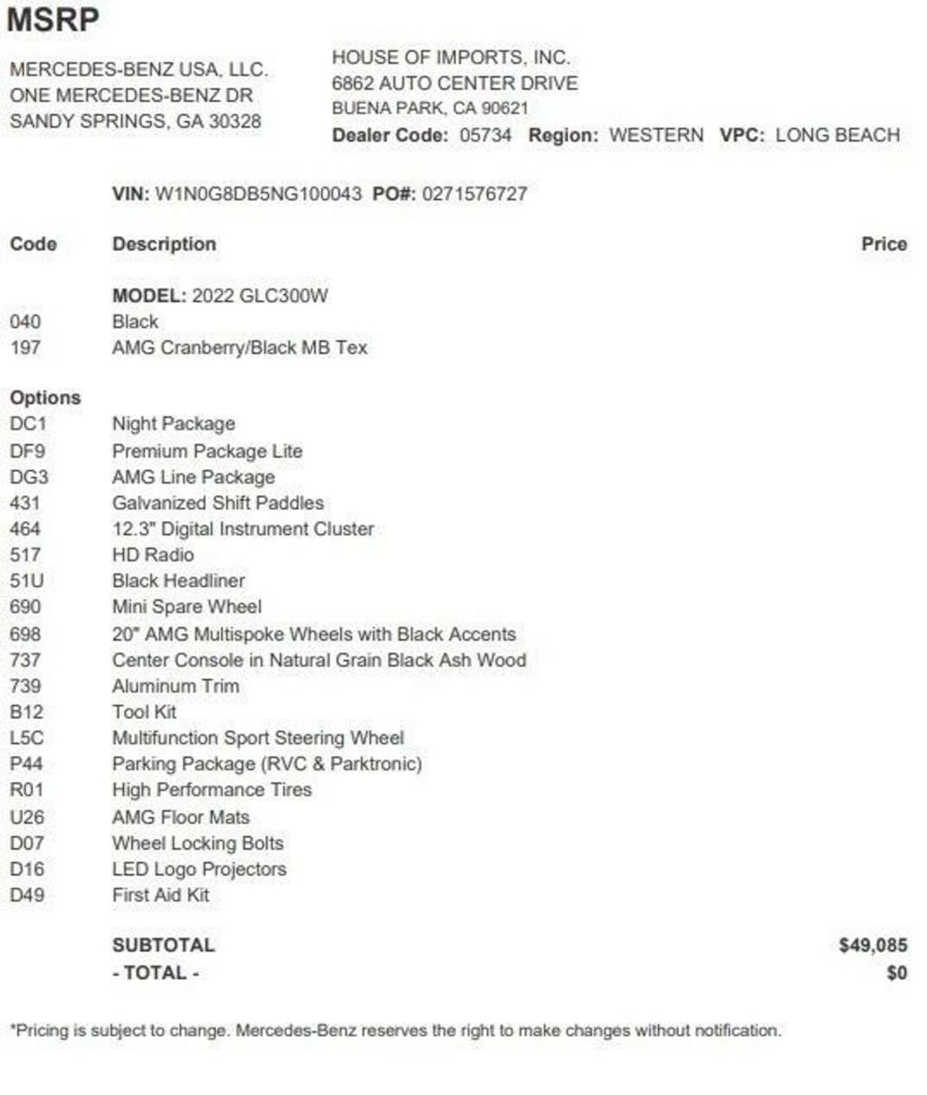 Certified 2022 Mercedes-Benz GLC SUV