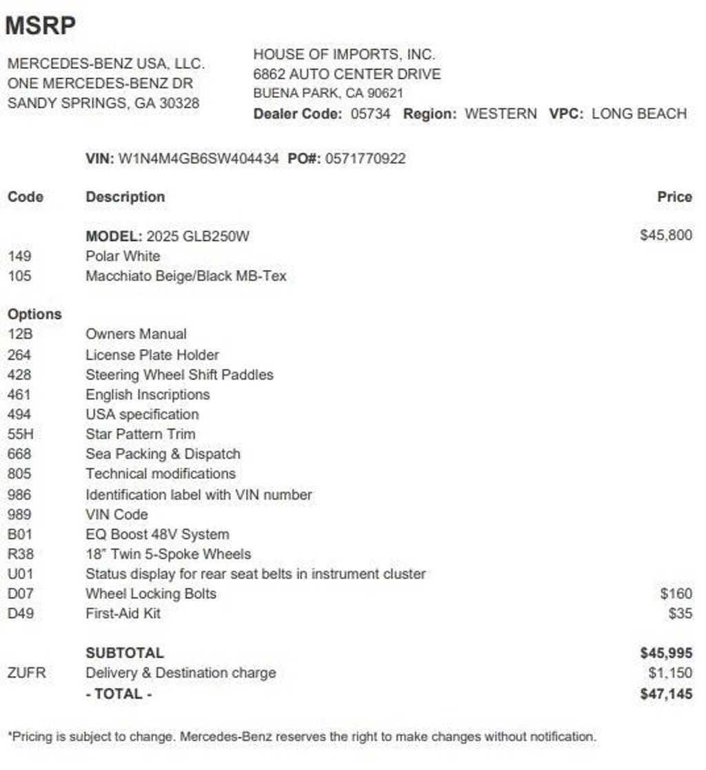 Certified 2025 Mercedes-Benz GLB  SUV