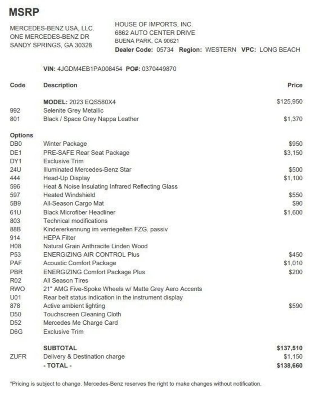 Certified 2023 Mercedes-Benz EQS 4MATIC SUV