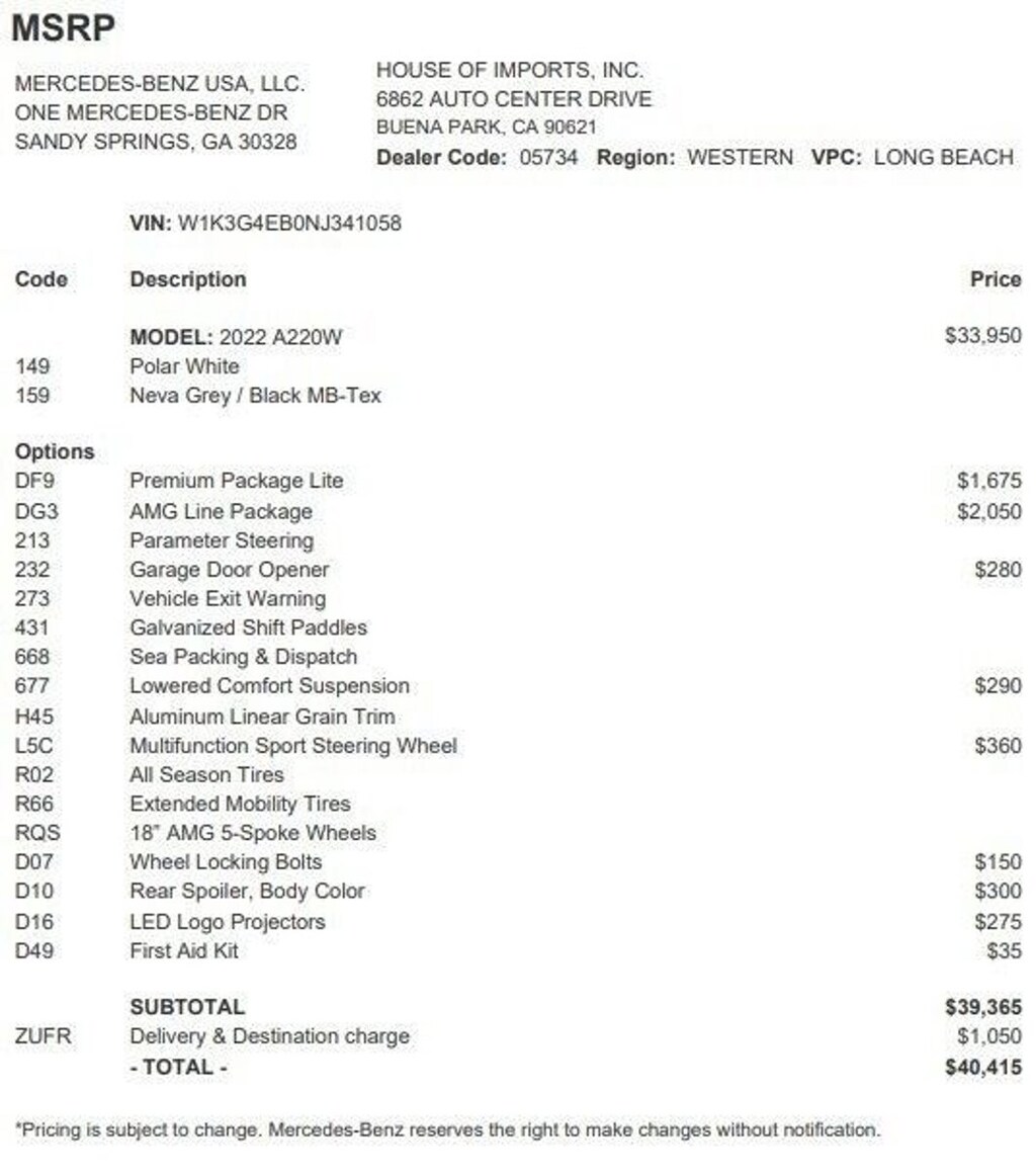 Certified 2022 Mercedes-Benz A-Class A 220 Sedan