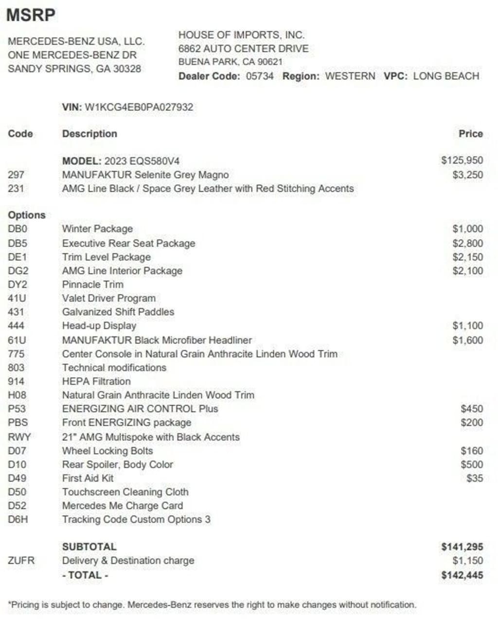 Certified 2023 Mercedes-Benz EQS 4MATIC Sedan