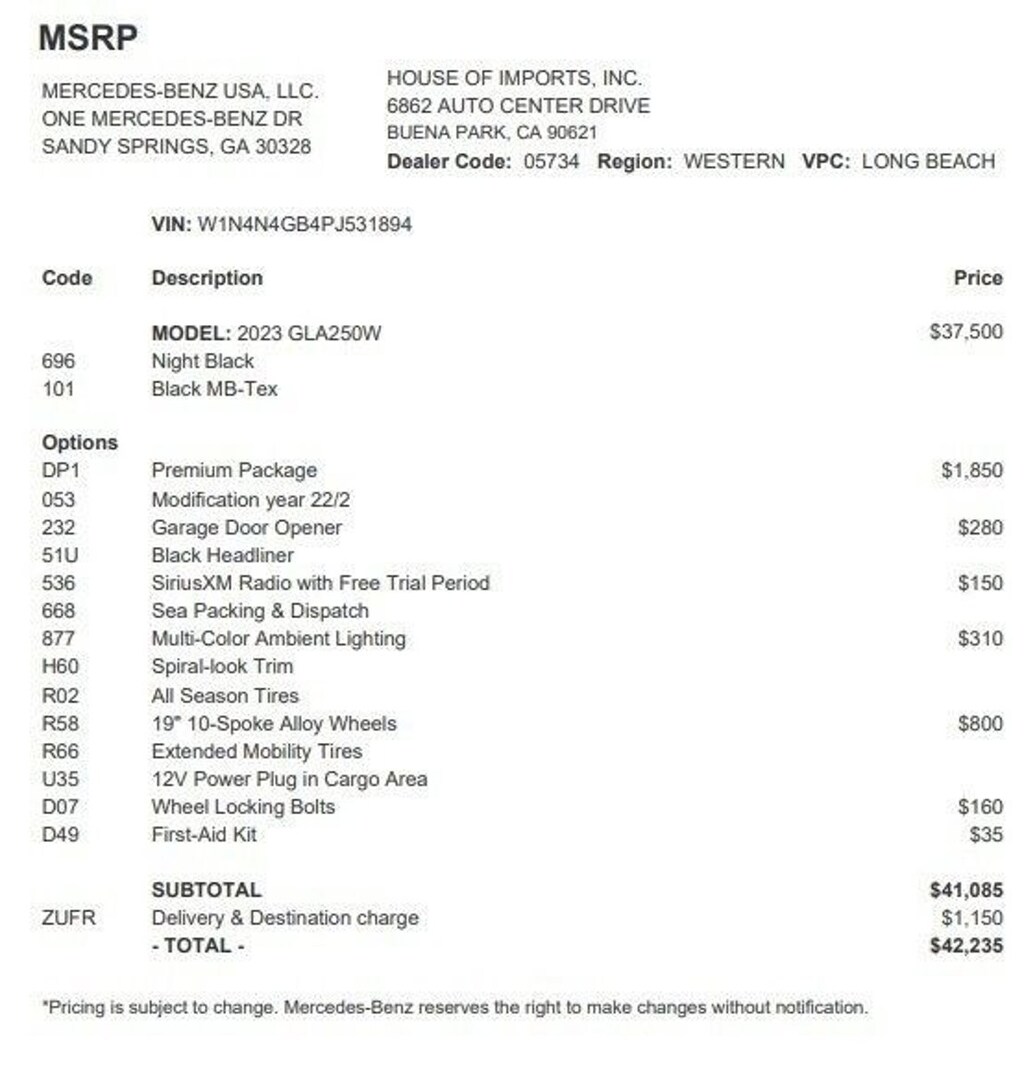 Used 2023 Mercedes-Benz GLA SUV