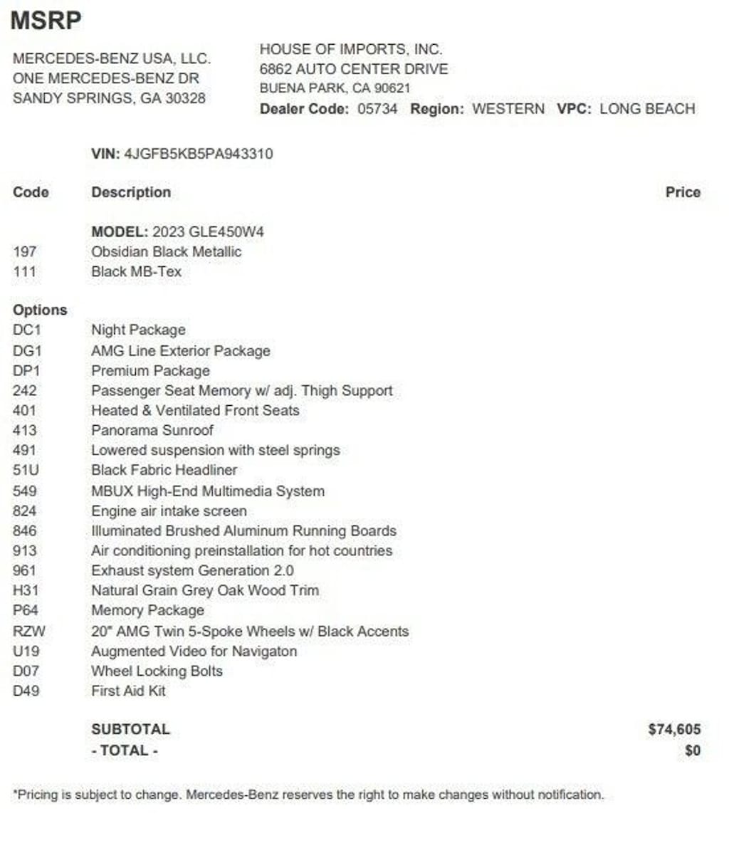 Certified 2023 Mercedes-Benz GLE 4MATIC SUV