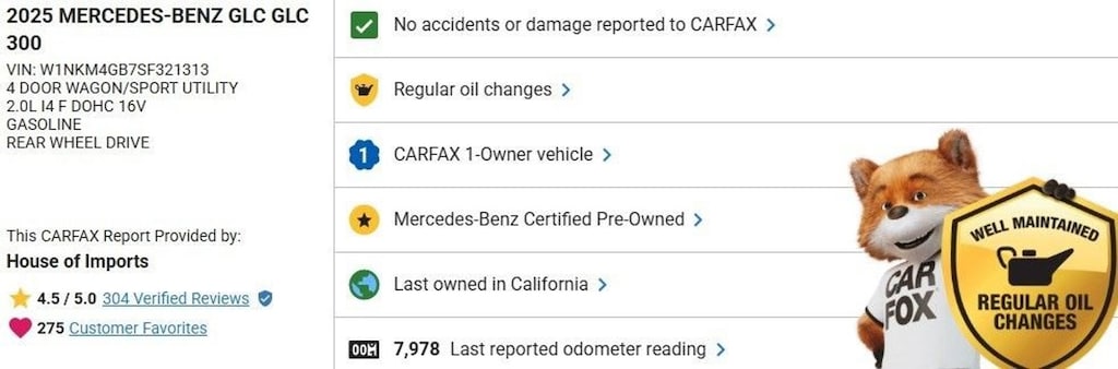 Certified 2025 Mercedes-Benz GLC SUV