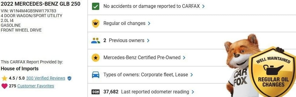 Certified 2022 Mercedes-Benz GLB  SUV