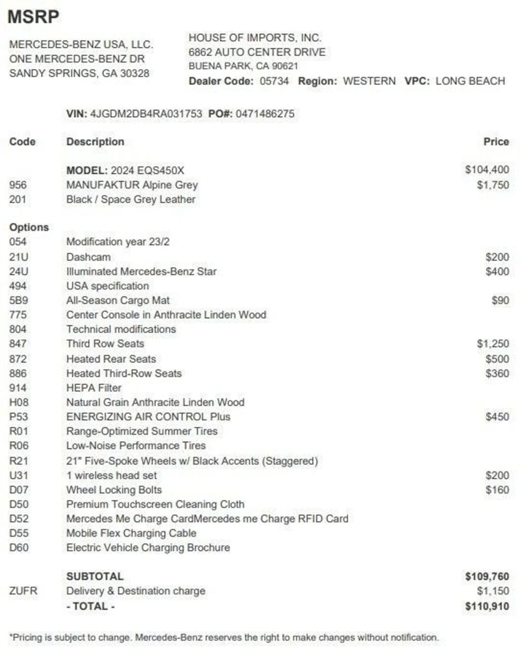 Certified 2024 Mercedes-Benz EQS SUV