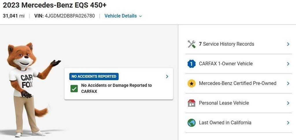 Certified 2023 Mercedes-Benz EQS SUV