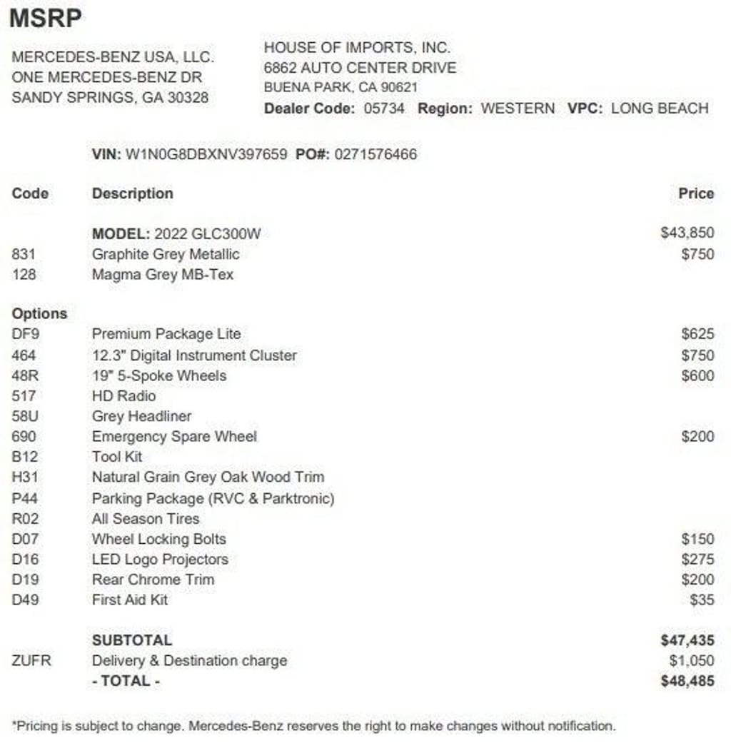 Certified 2022 Mercedes-Benz GLC SUV