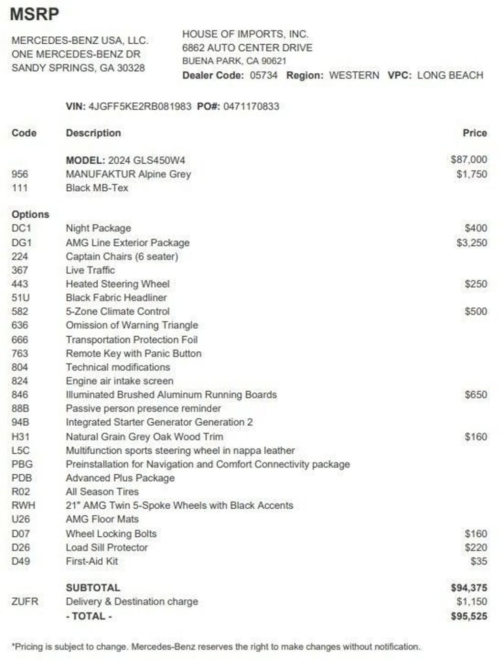 Certified 2024 Mercedes-Benz GLS 4MATIC SUV