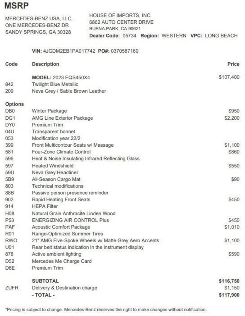 Certified 2023 Mercedes-Benz EQS 4MATIC SUV