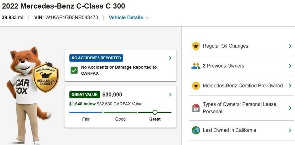 Certified 2022 Mercedes-Benz C-Class C 300 Sedan