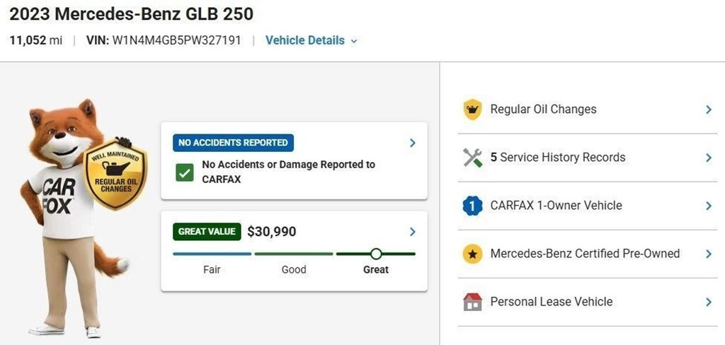 Certified 2023 Mercedes-Benz GLB SUV