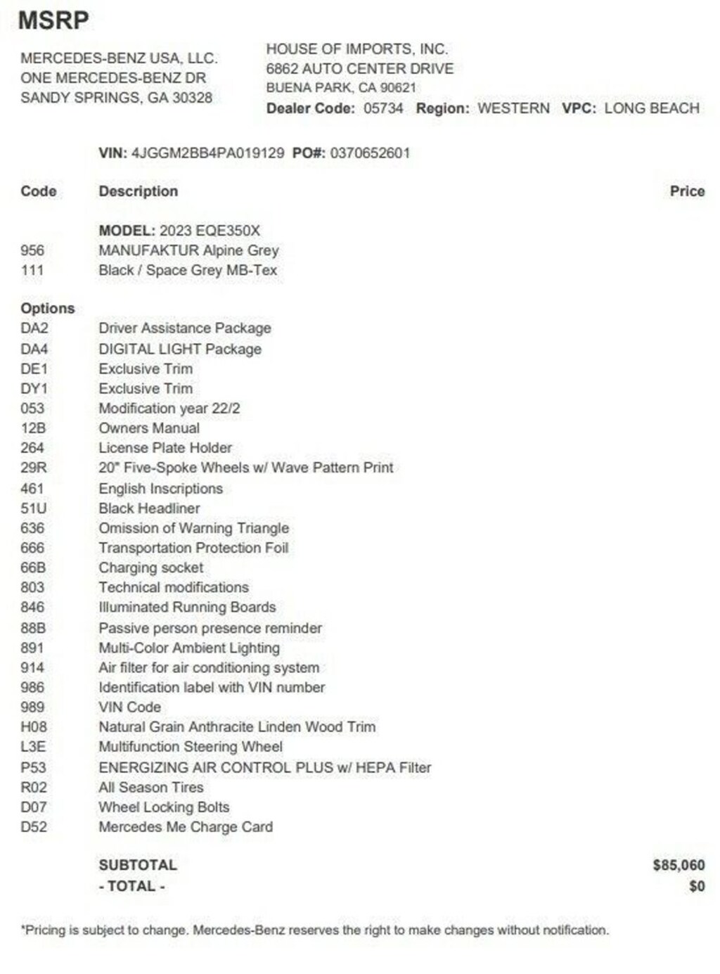 Certified 2023 Mercedes-Benz EQE SUV