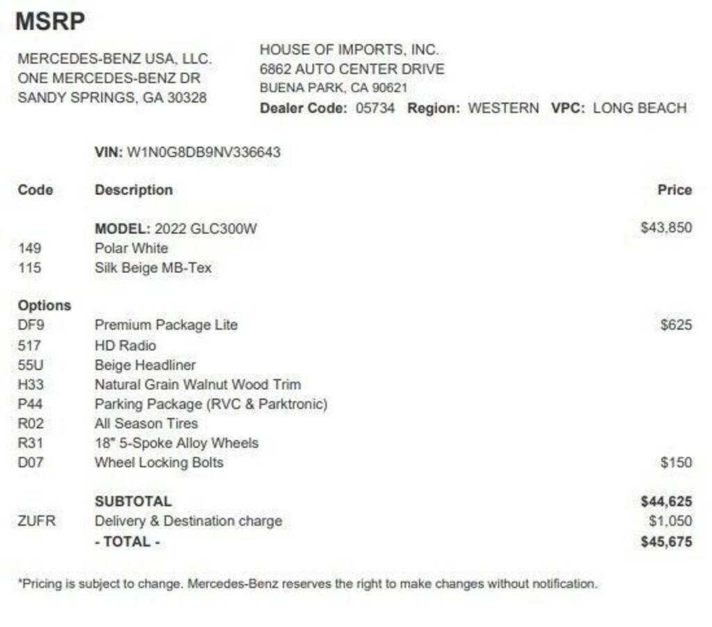 Certified 2022 Mercedes-Benz GLC SUV