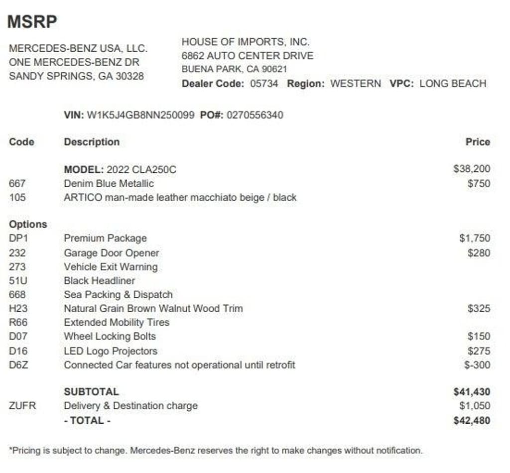 Certified 2022 Mercedes-Benz CLA  Coupe