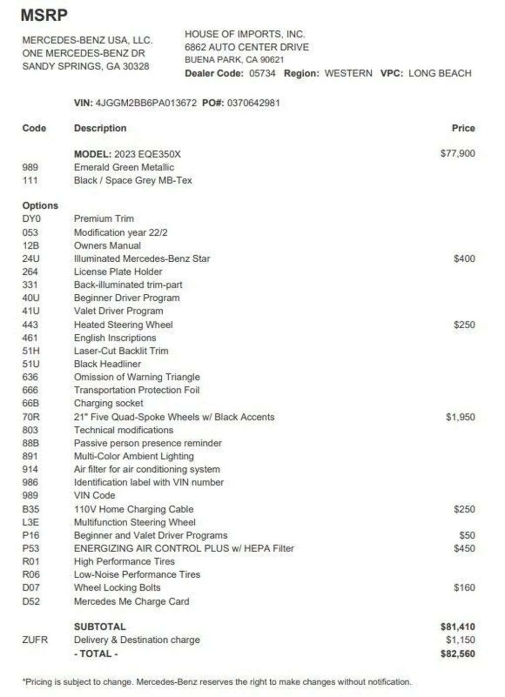 Certified 2023 Mercedes-Benz EQE SUV