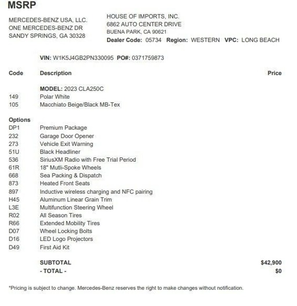Certified 2023 Mercedes-Benz CLA Coupe