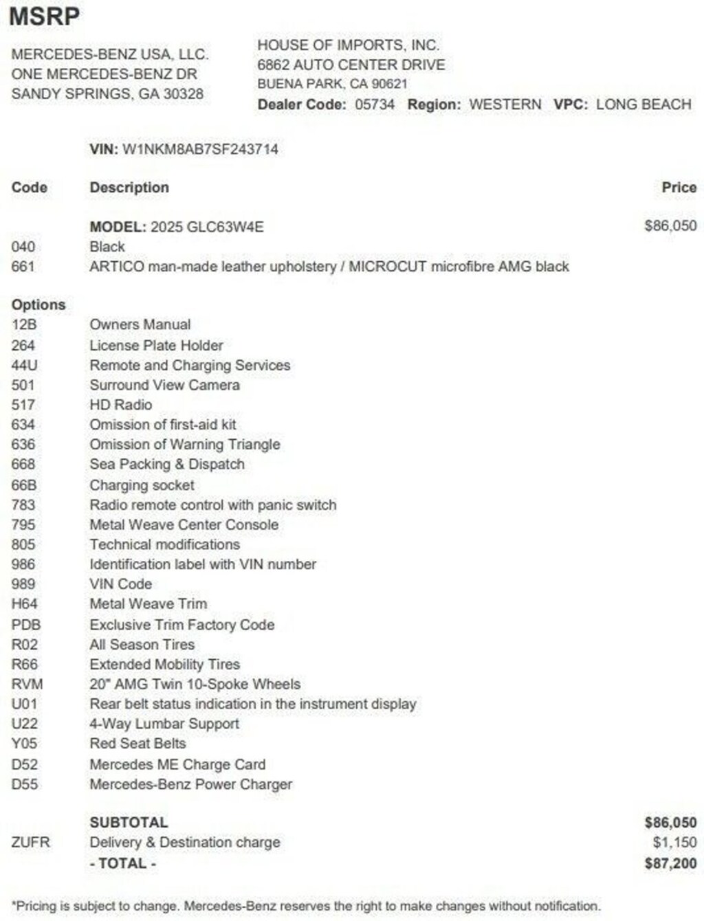 Certified 2025 Mercedes-Benz GLC 4MATIC SUV