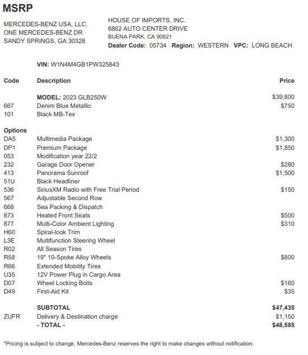 Used 2023 Mercedes-Benz GLB SUV